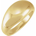 14K Yellow 10mm Dome Ring