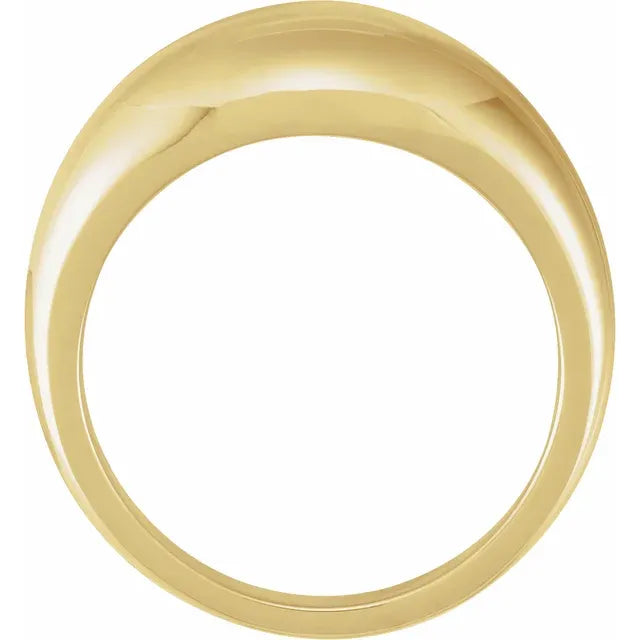 14K Yellow 10mm Dome Ring