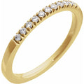 14K Yellow 1/6 CTW Diamond (April) Stackable Ring