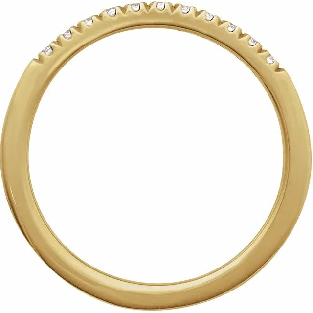 14K Yellow 1/6 CTW Diamond (April) Stackable Ring