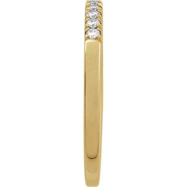 14K Yellow 1/6 CTW Diamond (April) Stackable Ring