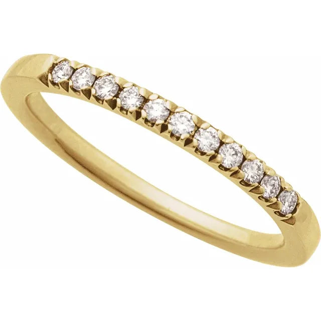 14K Yellow 1/6 CTW Diamond (April) Stackable Ring