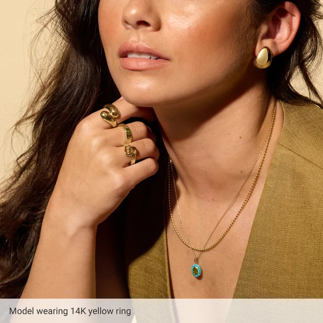 14K Yellow/White Bypass Ring