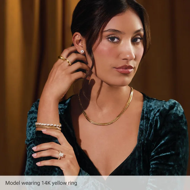 14K Yellow 10mm Dome Ring