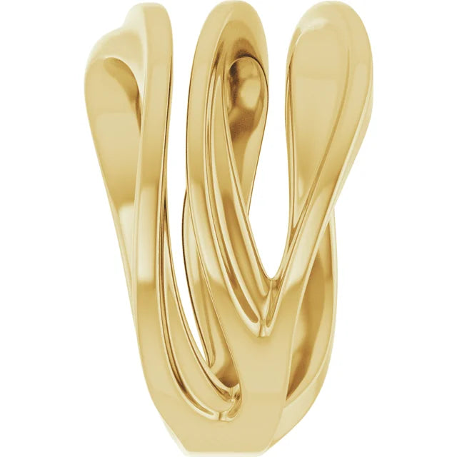 14K Yellow Negative Space Ring